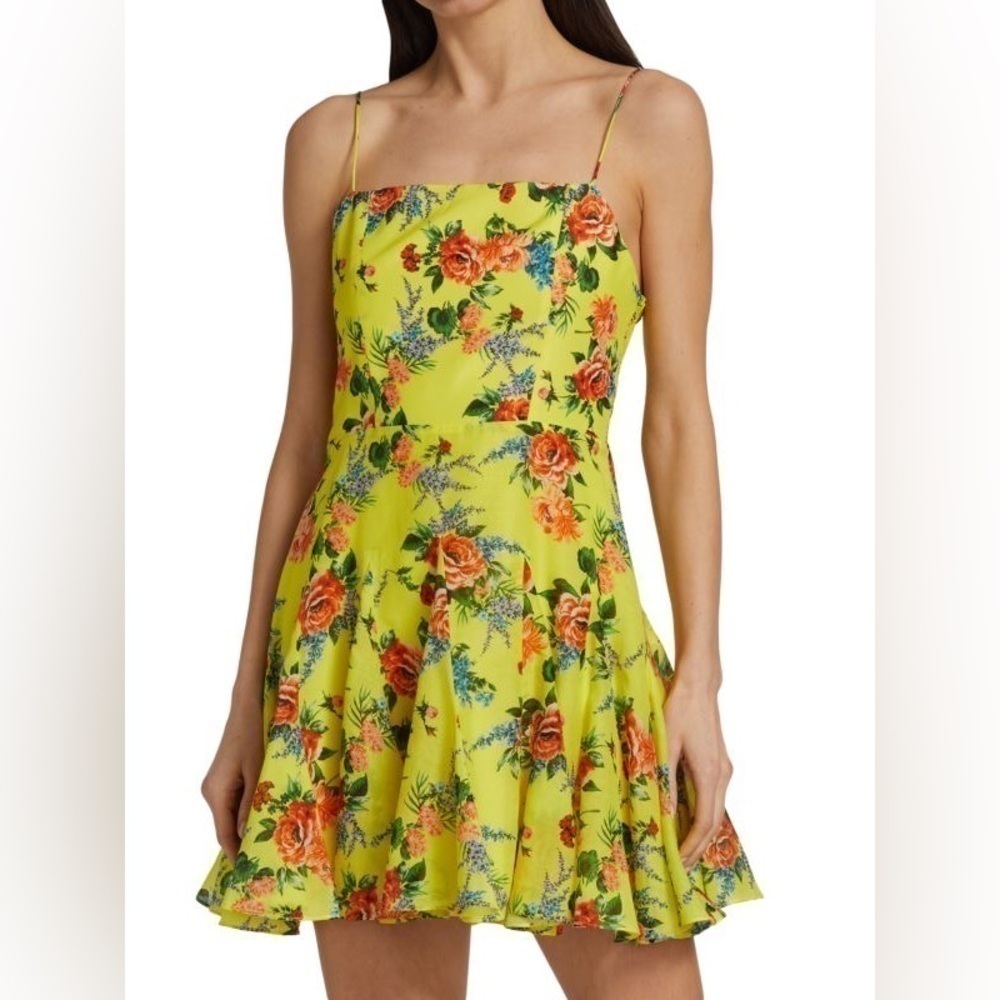 ALICE + OLIVIA Ginny Floral Fit-and-flare silhouette Mini dress Size 0